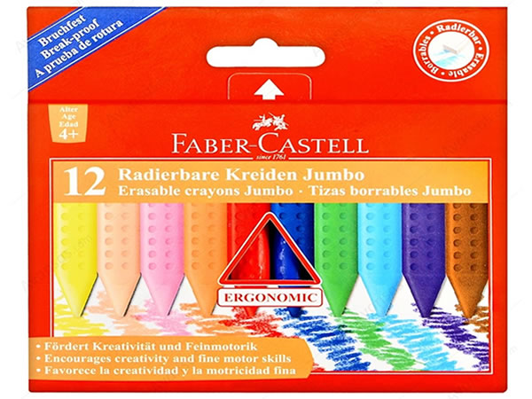 Faber castell 12'li jumbo wax crayon